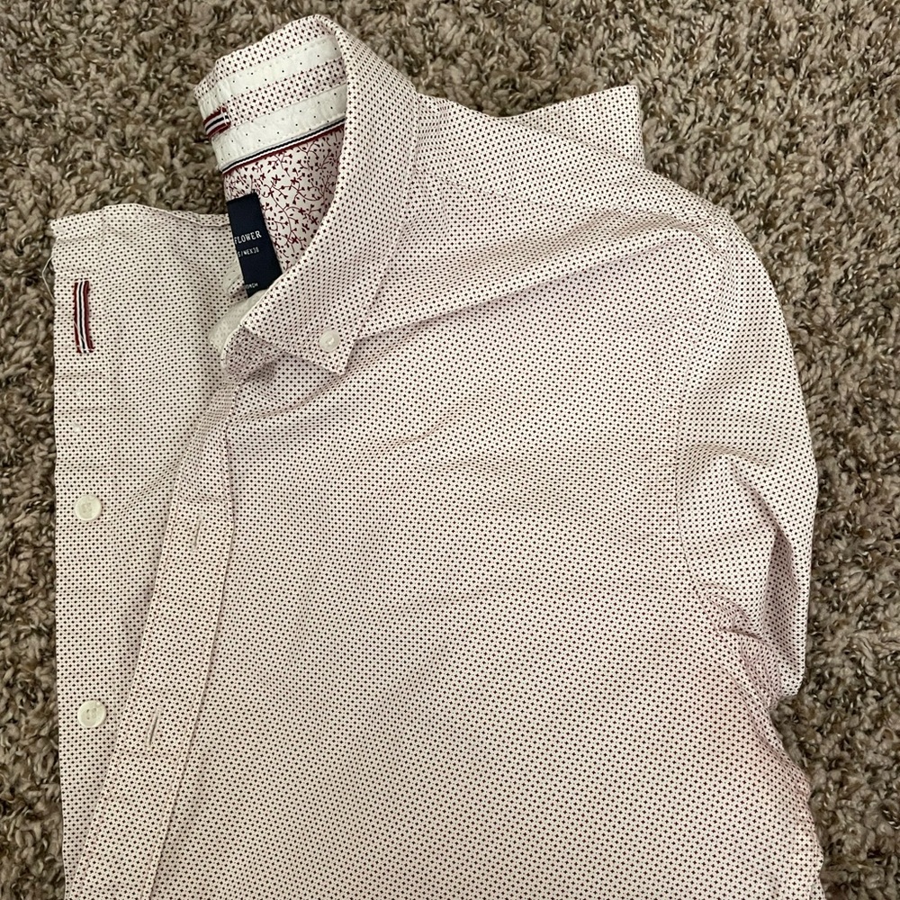 Patterned button down from Denim and Flower.